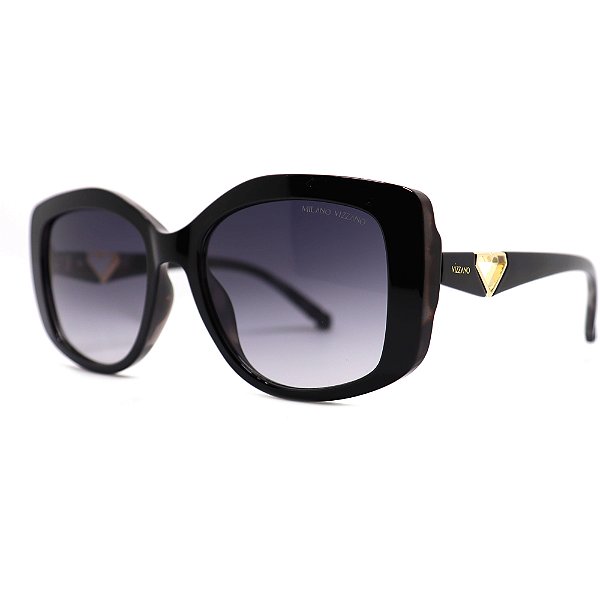 Óculos de Sol Milano Vizzano Ouro 297SL C200 Preto Feminino