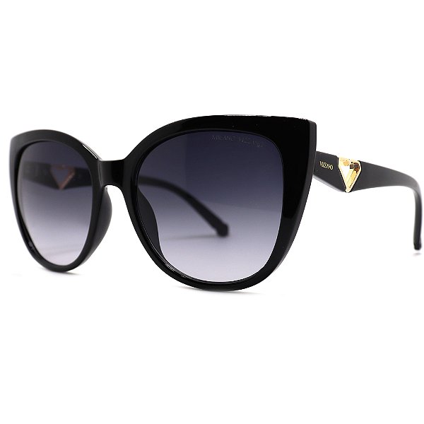 Óculos de Sol Milano Vizzano Ouro 298SL C100 Preto Feminino