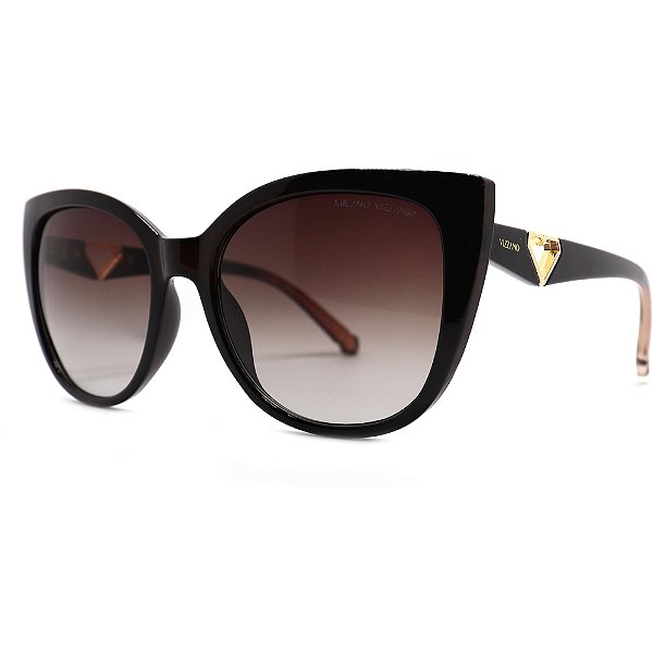 Óculos de Sol Milano Vizzano Ouro 298SL C200 Marrom Feminino