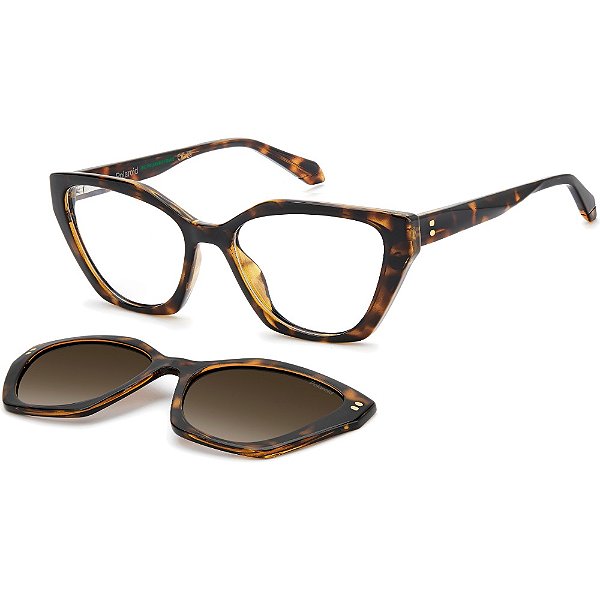 Óculos de Sol Polaroid D637C 0865417 ClipOn Marrom Feminino