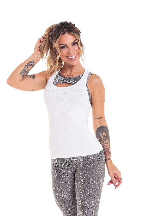 Regata em Suplex Light Branca