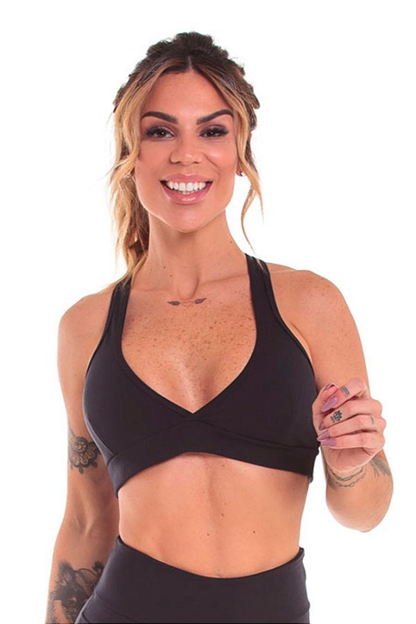 Top Esportivo Feminino Preto