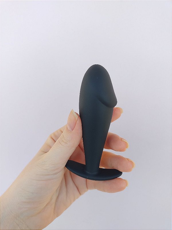 Plug anal silicone cabeça de pênis