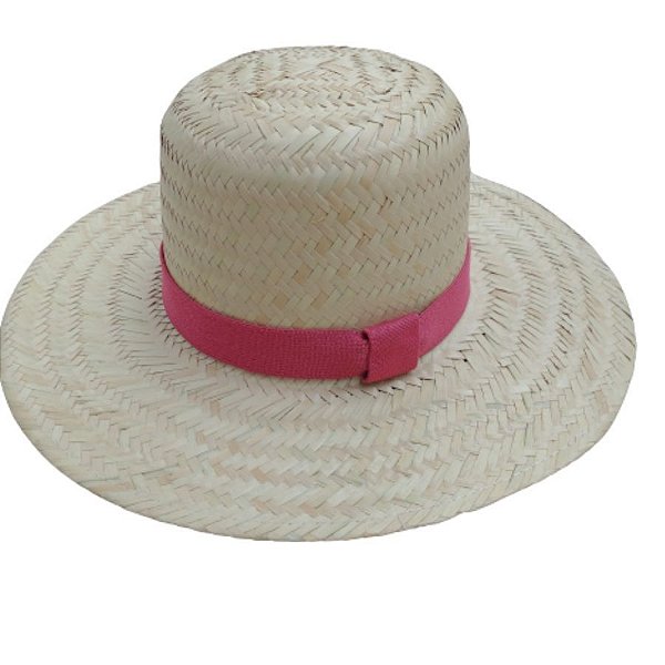 Chapéu  Feminino de Palha Luxo Com Fita na Copa  30 Unidades