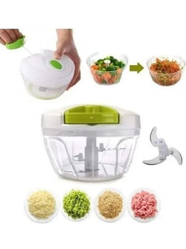 Triturador e Cortador de Alho Cebola Processador de  Alimentos  Manual