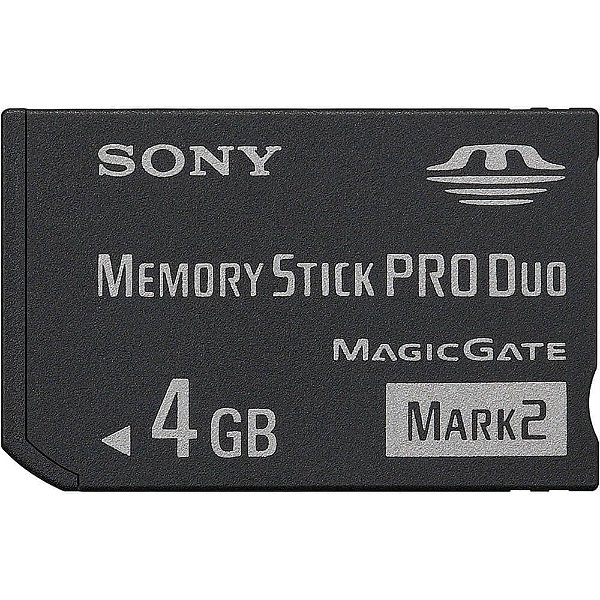 Cartão de Memória Sony Memory Stick Pro Duo Mark 2 4GB