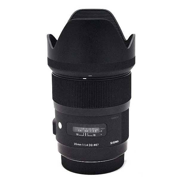 Lente Sigma Art 35mm f/1.4 DG HSM para Canon com Parasol Seminova