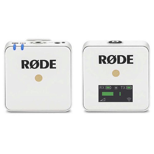 Microfone de Lapela Sem Fio Rode Wireless GO Compact Branco