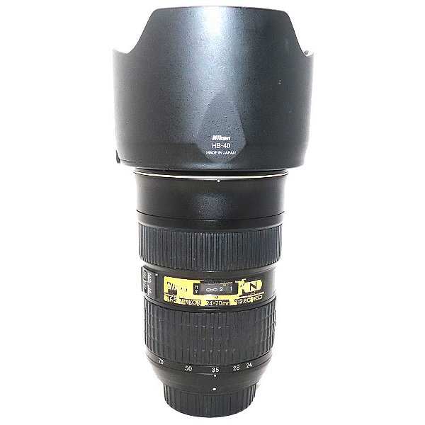 Lente Nikon AF-S Nikkor 24-70mm f/2.8G ED com Parasol Usada