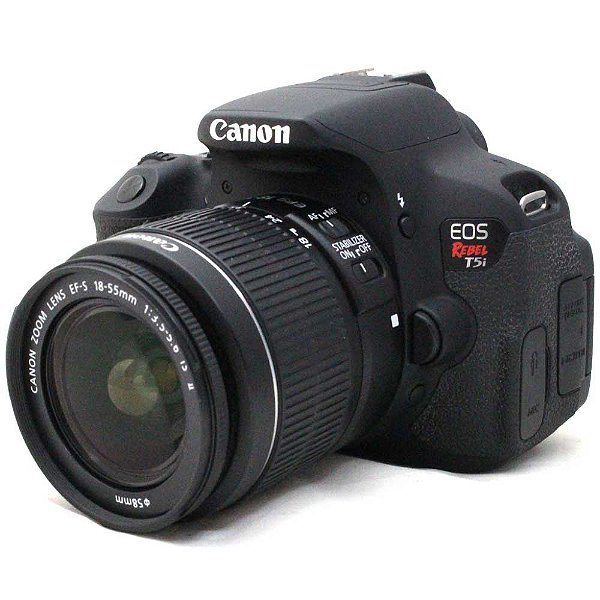 Câmera Canon EOS Rebel T5i com Lente 18-55mm IS II Seminova