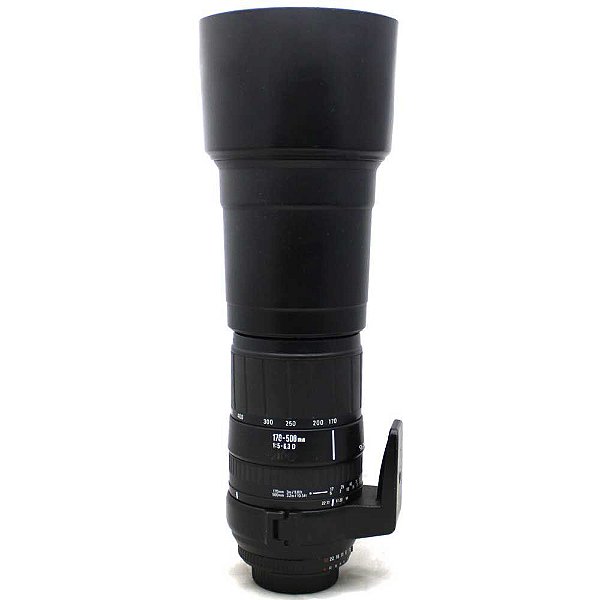 Lente Sigma 170-500mm f/5-6.3D APO para Nikon AF-D com Parasol Usada
