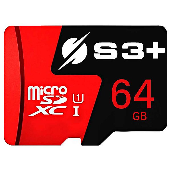 Cartão de Memória S3+ Micro SDXC S3 Plus 64GB 100 MB/s