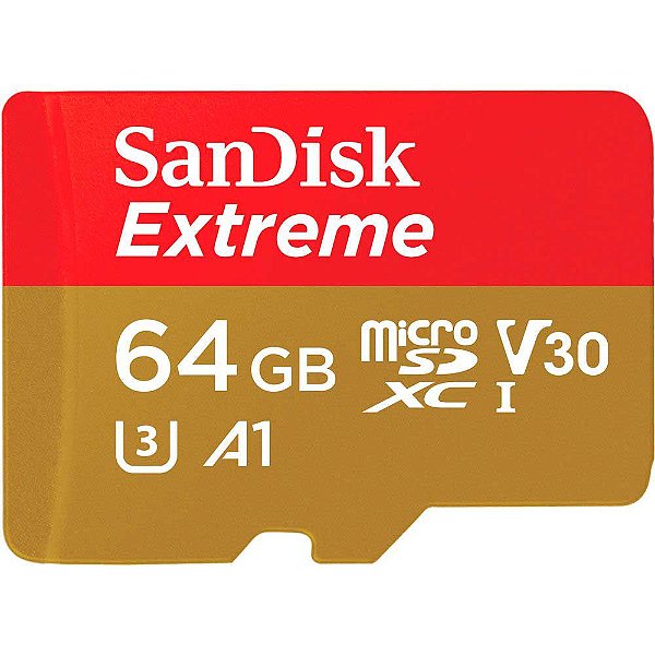 Cartão de Memória SanDisk Micro SDXC Extreme 64GB 170 MB/s - Foto DHM -  Tripés, Bolsas, Lentes, Câmeras entre outros!