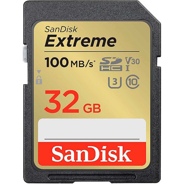 Cartão de Memória SanDisk SDHC Extreme 32GB 100 MB/s