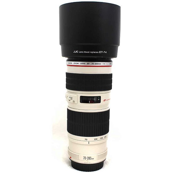 Lente Canon EF 70-200mm f/4L Ultrasonic USM com Parasol Seminova