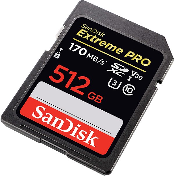 Cartão de Memória SanDisk SDXC Extreme Pro 512GB 170MB/s