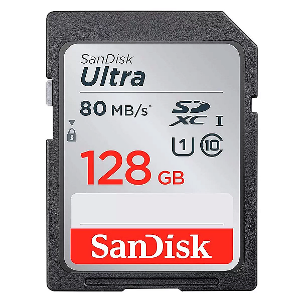 Cartão de Memória SanDisk SDXC Ultra 128GB 80MB/s