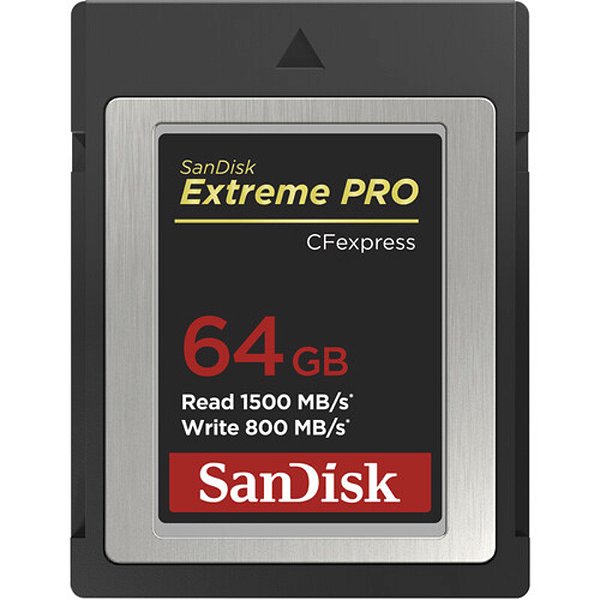 Cartão de Memória SanDisk Compact Flash CF Express Tipo B Extreme Pro 64GB 1.500MB/s