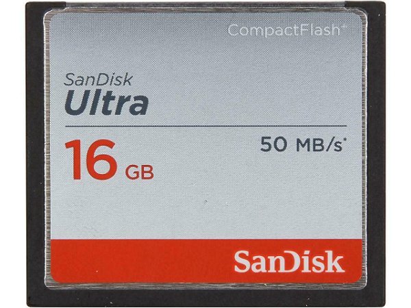 Cartão de Memória SanDisk Compact Flash Ultra 16GB 50 MB/s