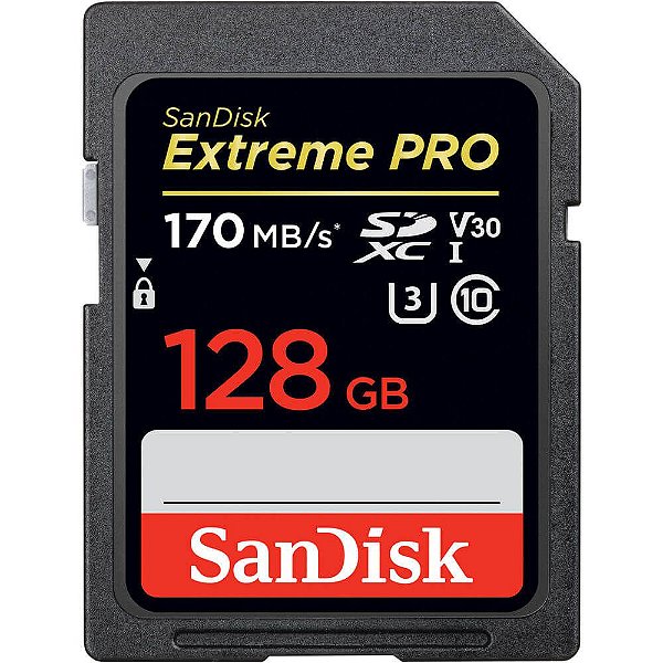 Cartão de Memória SanDisk SDXC Extreme Pro 128GB 170 MB/s