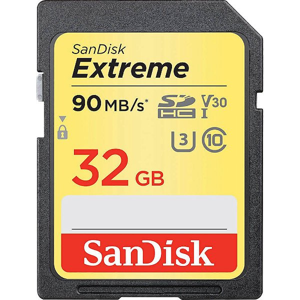 Cartão de Memória SanDisk SDHC Extreme 32GB 90 MB/s