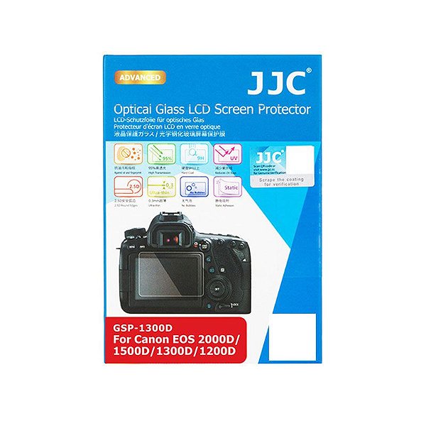 Protetor de LCD JJC GSP-1300D para Canon T5 T6 T7