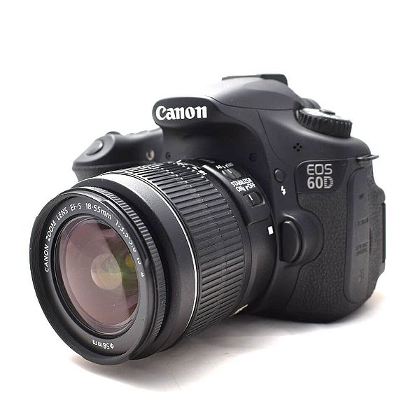 Câmera Canon EOS 60D com Lente 18-55mm IS II Seminova
