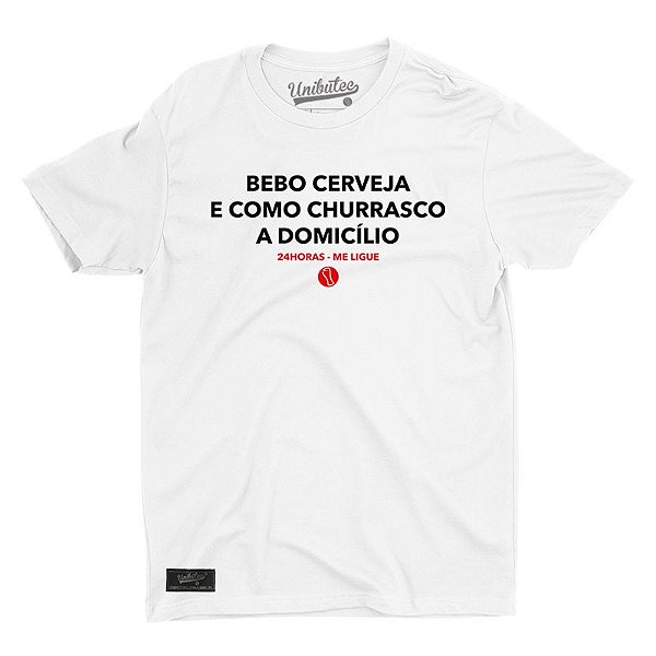 Camiseta Unibutec Bebo Cerveja e Como Churrasco