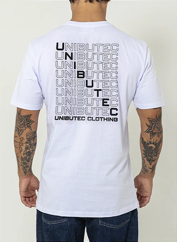 Camiseta Unibutec Square Flex Slim Cotton Algodão Com Elastano