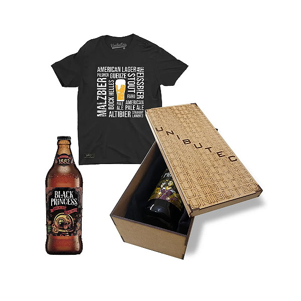 Kit Presente Cervejeiro - Cerveja, Camiseta, Abridor e Caixa