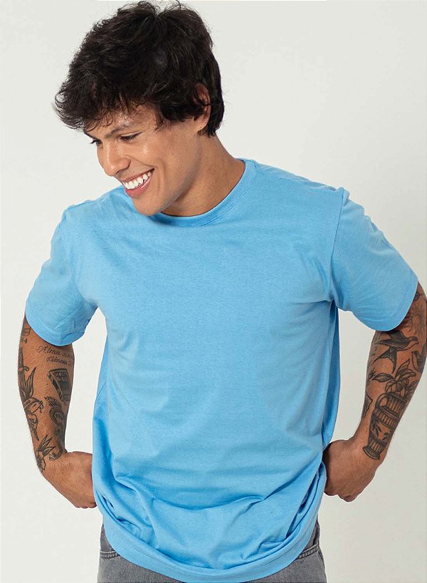 Camiseta Lisa Comfort Premium Unibutec Azul Claro