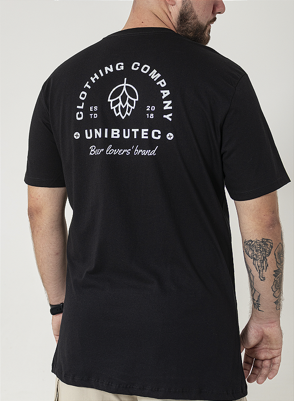 Camiseta Lúpulo Unibutec Clothing Company  Flex Slim Cotton Algodão Com Elastano