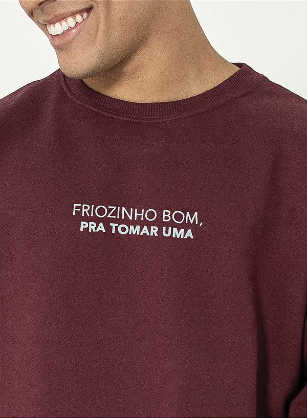 Moletom Careca Friozinho Bom Unibutec Bordô