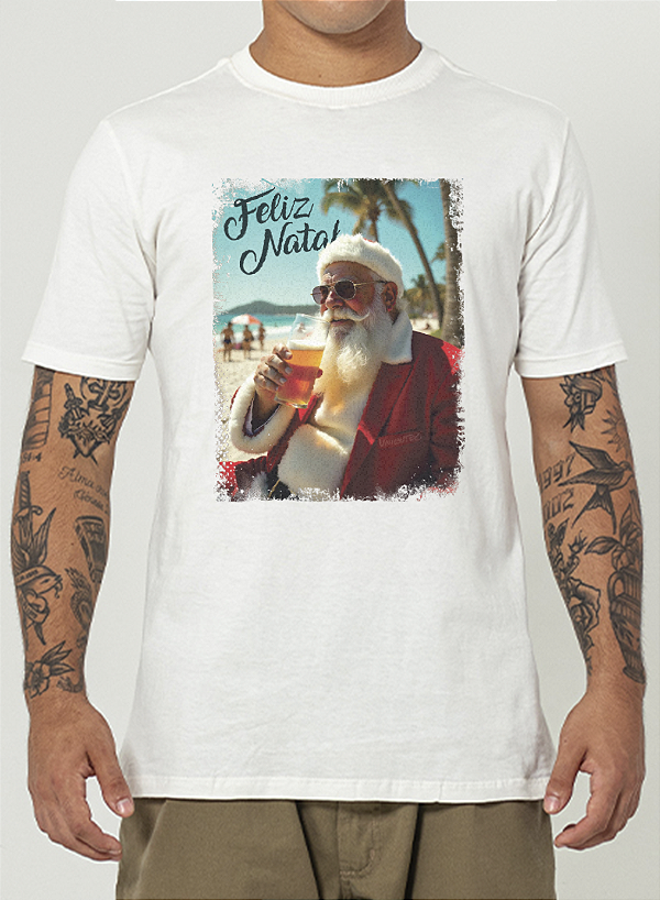 Camiseta Papai Noel Butequeiro Unibutec Off White
