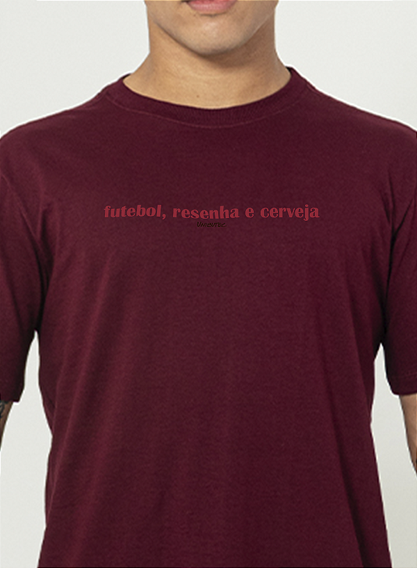 Camiseta Futebol, Resenha e Cerveja Unibutec Bordô