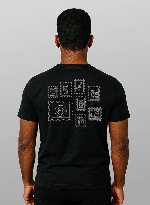 Camiseta Cartão Postal Brasilidades Preta Unibutec