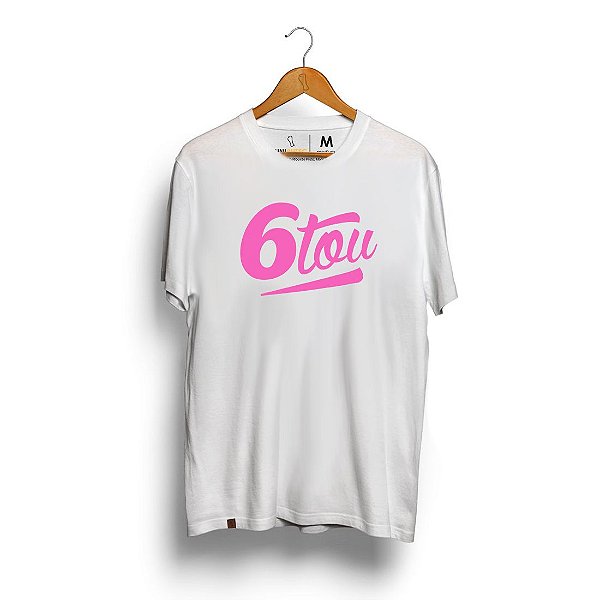 Camiseta Unibutec 6tou Logo Rosa Fluorescente