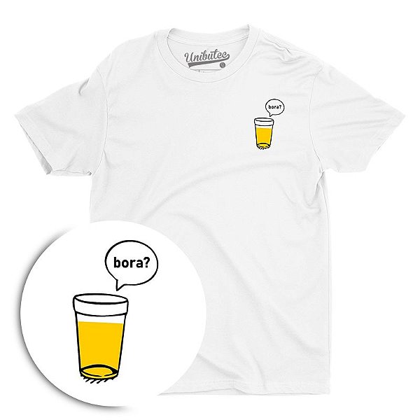 Camiseta Unibutec Basic Copo de Cerveja, Bora?