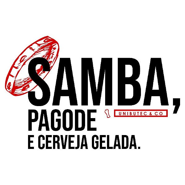 Adesivo Unibutec Samba, Pagode E Cerveja Gelada Branco 14x9cm