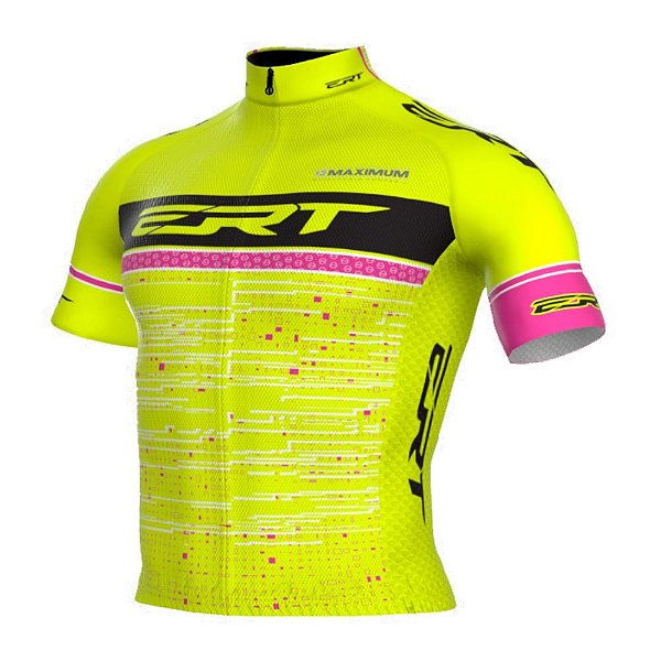 Camisa Ciclismo Ert New Elite Pro Racing Cycling Team Rosa