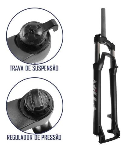 Garfo Suspensão Mtb Bike 29 Alumínio Curso 100mm Com Trava