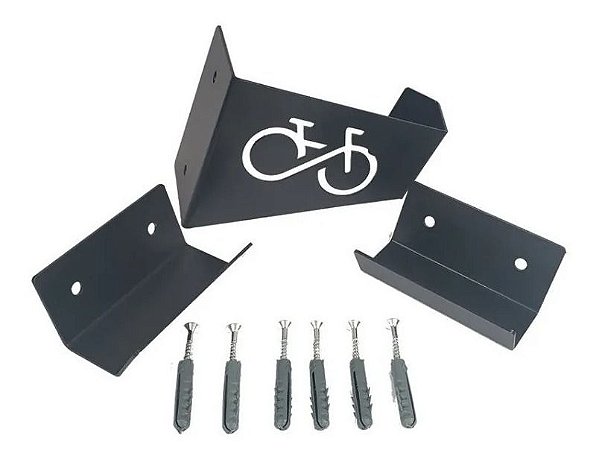 Suporte De Parede Horizontal Para Bike Mtb Ou Speed 3v Preto