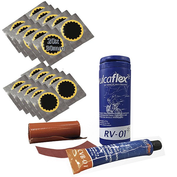 Kit Reparo Câmara Ar Bike + 20 Remendos Estrela Vipal