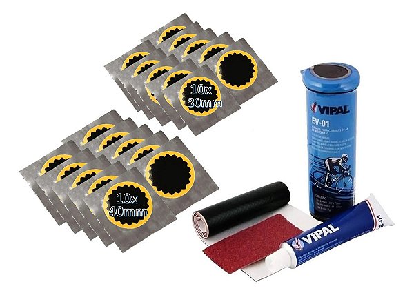 Kit Remendo Reparo Câmara Ar Bike + 20 Rem Estrela Mtb Speed