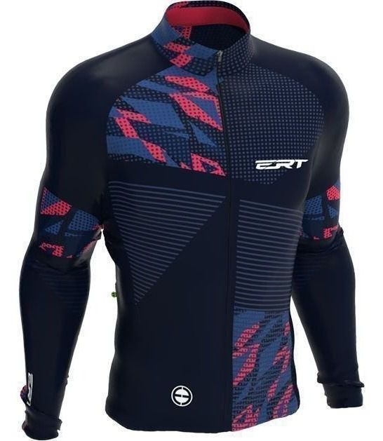 Camisa Manga Longa Ciclismo New Tour Dots Ziper Full Mtb