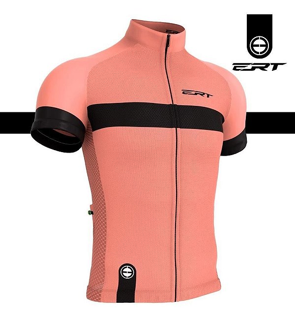 Camisa Ciclismo Ert New Tour Strip Salmon Bike Mtb Speed