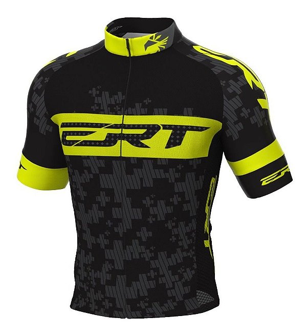 Camisa Ciclismo Ert Elite Amarelo Flúor Mtb Speed Slim Fit