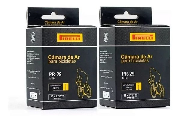 Par Câmara De Ar Bike Pirelli 29 X 1.75/2.35 Presta 48mm Mtb