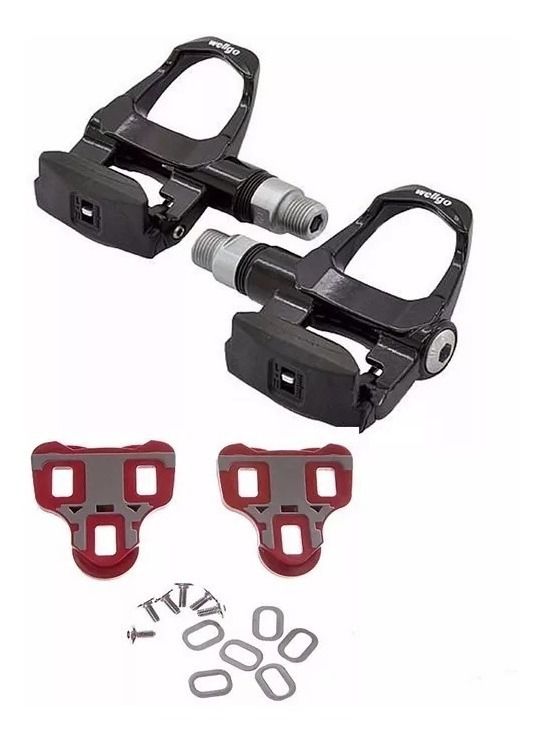 Pedal Speed Wellgo Spd-rc7 R096b Preto Com Tacos Eixo Crmo