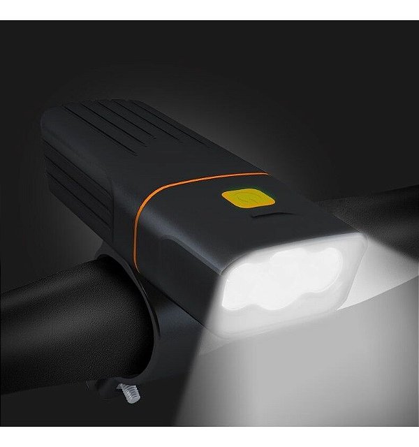 Farol Lanterna Bike Recarregável Usb Led Ws 151 Power Bank